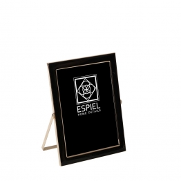 Κορνίζα Μεταλλική Μαύρη-Χρυσή ESPIEL 13x18εκ. FAM610