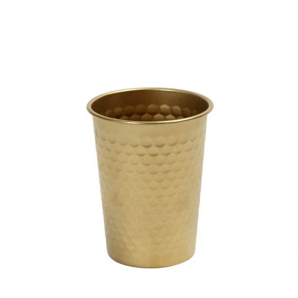 Ποτήρι Ανοξείδωτο Σφυρήλατο 18/10 Χρυσό Snow ESPIEL 350ml-8,3x10εκ. FEV228