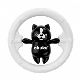 Κουδουνίστρα Αρκουδάκι Black-White 9,5εκ. akuku A0467