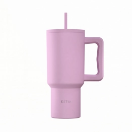 Θερμός Ανοξείδωτος Straw Tumbler XL 14,5x10x22,8εκ.-900ml Lavender Save The Aegean Estia 01-41472