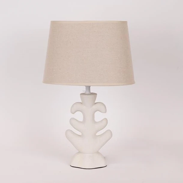 Φωτιστικό Επιτραπέζιο Κεραμικό-Υφασμάτινο Κρεμ 25x7x40εκ. ESTHETI 814-50006