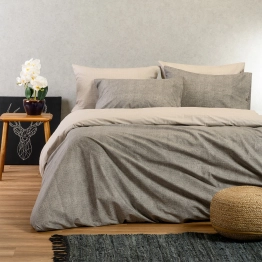 Σετ Σεντόνια Βαμβακερά Διπλά 205x270εκ. Luca Grey Ultra Line Melinen 20005451