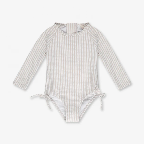 Ολόσωμο Μαγιώ Με Μανίκια UV 12-18μηνών Pink-White Minene 241480012612M