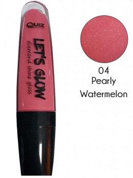 Lip Gloss Sparkling Lets Glow 7ml Pearly Watermelon QUIZ 1312GLOW-4