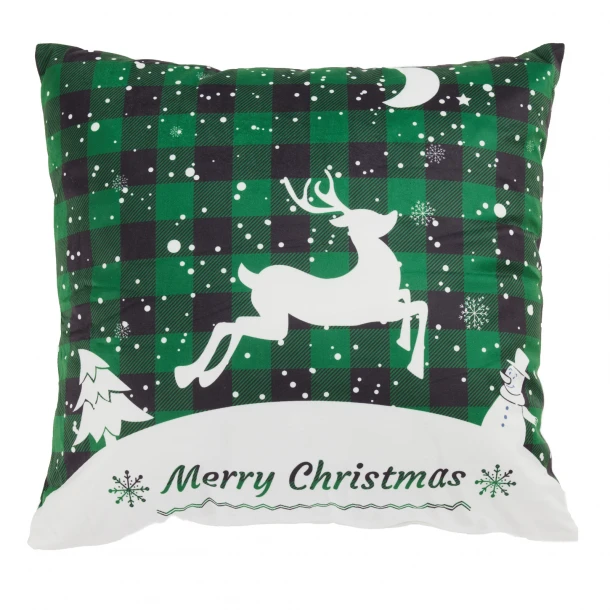 Χριστουγεννιάτικο Μαξιλάρι Polyester 45x45εκ. Christmas 0854 Green Das Home