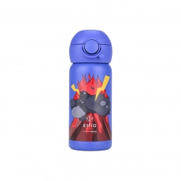 Θερμός Παιδικό Ανοξείδωτο Με Καλαμάκι Lava Splash 350ml-7x7x18εκ. Save The Aegean Estia 01-23508
