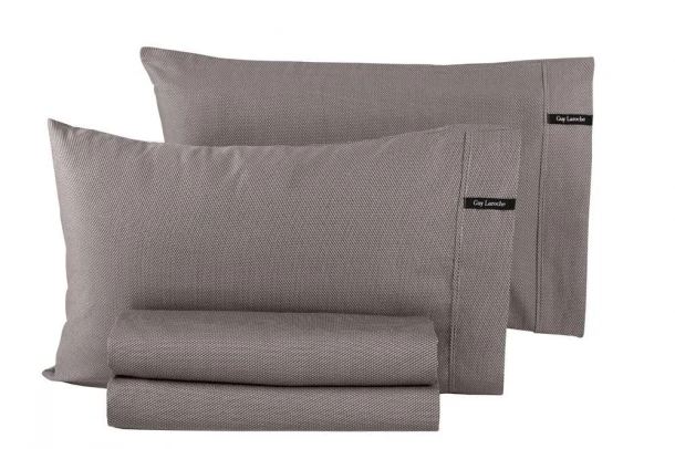 Ζεύγος Μαξιλαροθήκες Βαμβακοσατέν 50x70εκ. Minimal Melanze Guy Laroche
