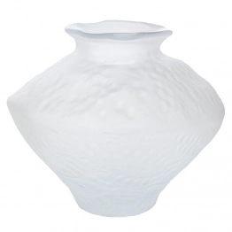 Βάζο Γυάλινο Λευκό Matte 30x25εκ. iliadis 91649