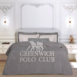 Κουβέρτα Fleece Υπέρδιπλη 220x240εκ. Essential 3489 Γκρι Greenwich Polo Club