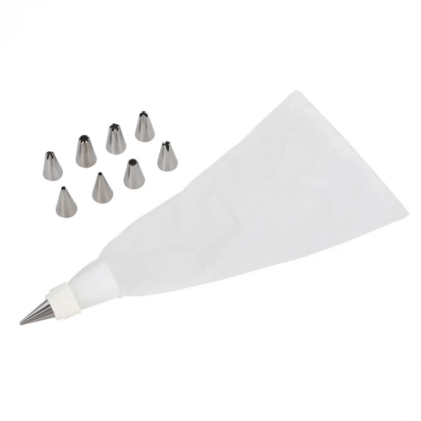 Κορνέ Ζαχαροπλαστικής Υφασμάτινο Με 9 Εξαρτήματα 46,5x26x2,9εκ. Estia 01-9311