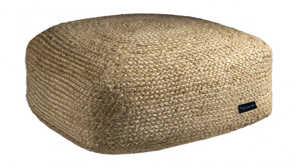 Πούφ Jute Boho Natural 65x65x30εκ. Guy Laroche