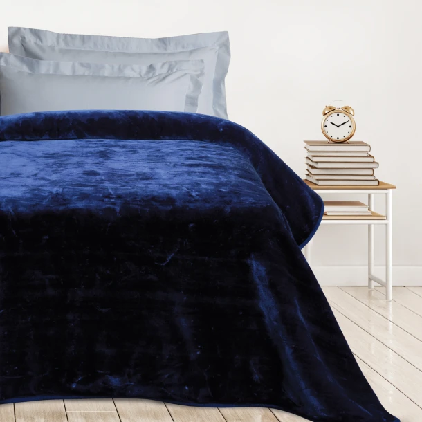Κουβέρτα Velour Μονή 160x220εκ. Blankets 0292 Blue Das Kids