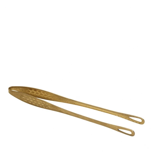 Λαβίδα Σερβιρίσματος Ανοξείδωτη 18/10 Χρυσό Snow ESPIEL 17,5εκ. FEV231