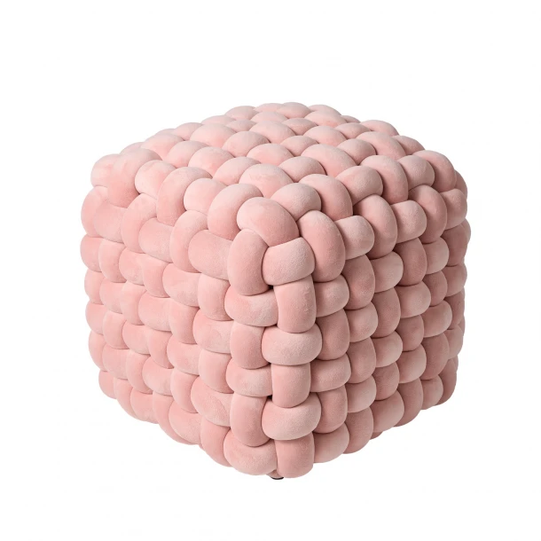 Πουφ Βελούδινο 43x43x40εκ. 2273 Nude Das Home
