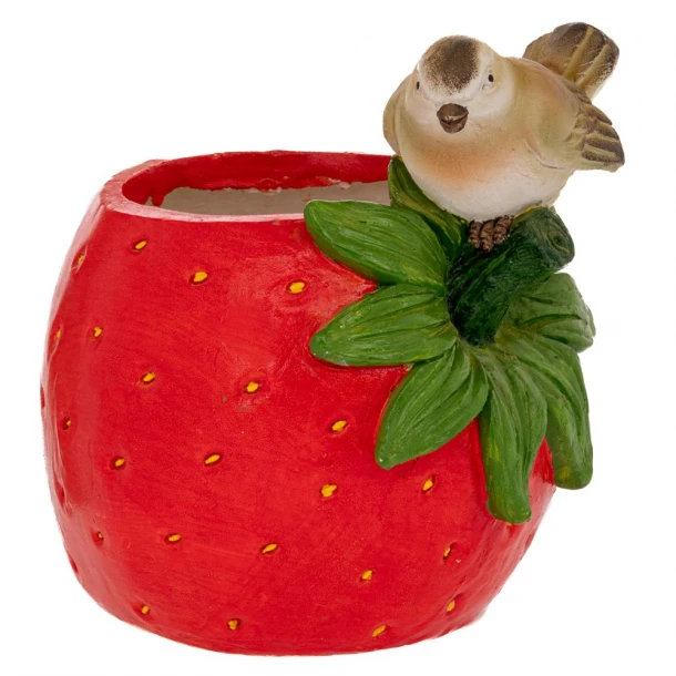 Κασπώ Polyresin Κόκκινο Σε Σχήμα Φράουλας 28x22x25εκ. iliadis 92980