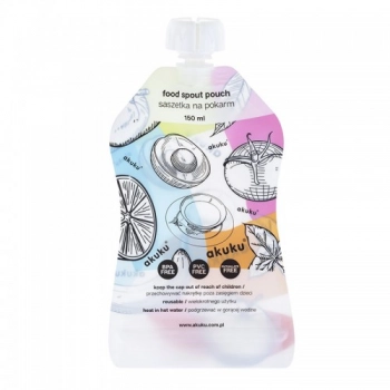 Σετ 5τμχ Reusable Food Pouch Με Στόμιο 150ml akuku A0056