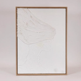 Πίνακας Καμβάς-Ξύλινος Χειροποίητος Φιγούρα Λευκός 60x3,8x80εκ. ESTHETI 812-10014