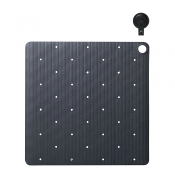 Ταπέτο Αντιολισθητικό Ντουζιέρας Καουτσούκ 55x55εκ. Ribb Anthracite Sealskin 800621