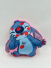 Διακοσμητικό Μαξιλάρι 3D Velboa 35εκ. Stitch 616 Pink DimCol