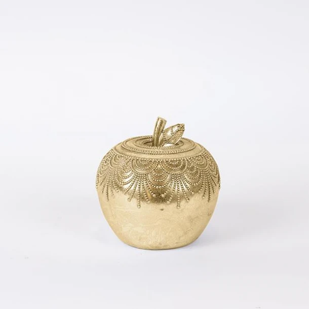Διακοσμητικό Μήλο Polyresin Χρυσό 11,5x11,5x11,5εκ. ESTHETI 752-28592