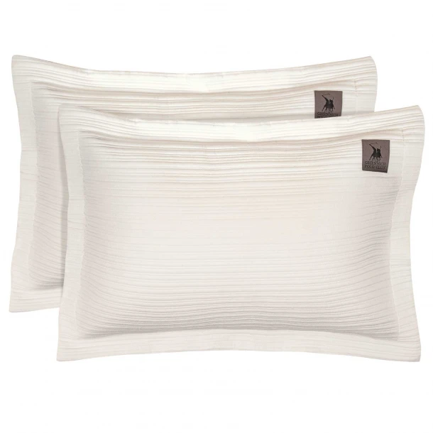 Ζεύγος Μαξιλαροθήκες Oxford Microfiber 50x70+7εκ. Essential 4453 White Greenwich Polo Club