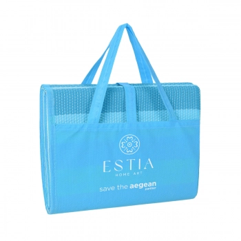 Ψάθα Θαλάσσης Πλαστική Μπλε 180x86εκ. Serene Shores Estia 00-30612