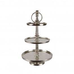 Ορντερβιέρα 3 Όροφη Αλουμινίου Ασημί Art Et Lumiere 25/20/15x42εκ. 03481