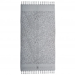 Πετσέτα Θαλάσσης-Παρεό Βαμβακερή 90x170εκ. Essential 4061 Γκρι Greenwich Polo Club