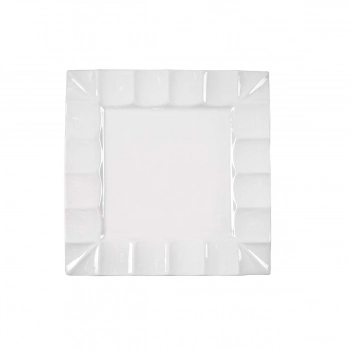 Πιατέλα Τετράγωνη Πορσελάνης Λευκή Art Et Lumiere 33x33x2,5εκ. 06853