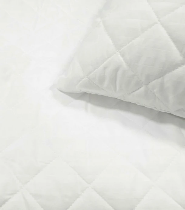 Επίστρωμα Καπιτονέ Διπλό 150x200+35εκ. Stipe Microfiber Λευκό