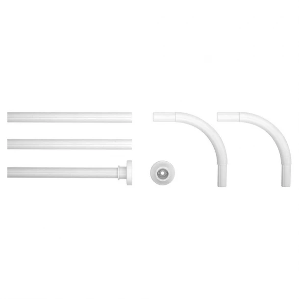 Βραχίονας Μπάνιου Γωνιακός Σετ 3τμχ Αλουμινίου White 2x90εκ. Sealskin 275559010