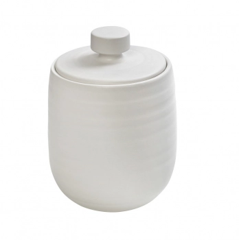 Διακοσμητικό Δοχείο Με Καπάκι Πορσελάνης Λευκό ESPIEL 16,2x22,5εκ. NFU534