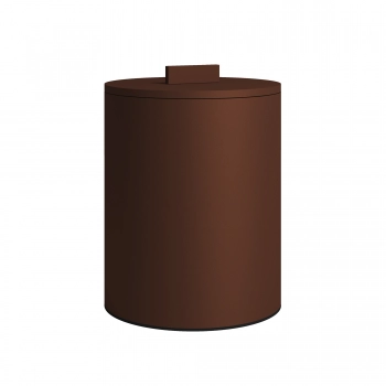Καλάθι Απορριμμάτων Πάγκου 6lt Ανοξείδωτο Matt Wenge Pam & Co Φ20x25εκ. 2326-943
