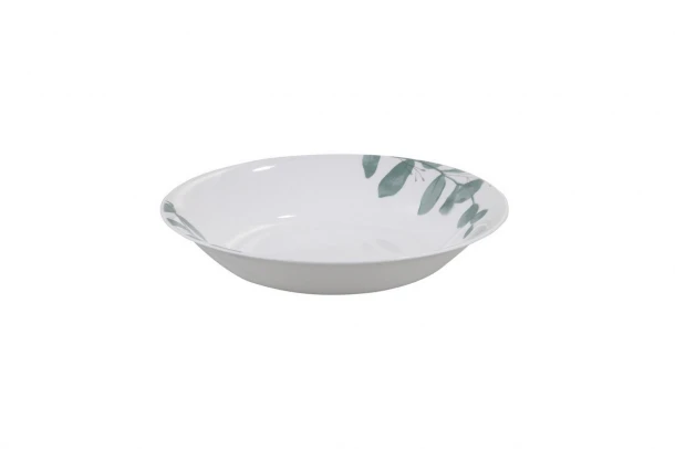 Πιάτο Βαθύ Φαγητού Γυάλινο Green 22εκ. Leaf Eaton ME25032023