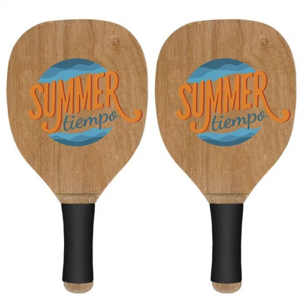 Ρακέτες Σετ 2τμχ Ξύλινες 22x1,2x40εκ. SUMMER tiempo 42-1440