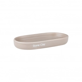 Δίσκος Μπάνιου Κεραμικός Tone Lab Stone Clay 18εκ. Estia 02-40239