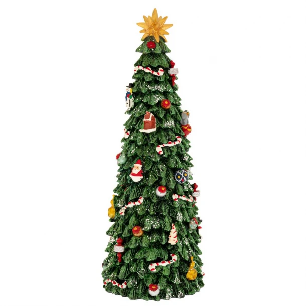 Χριστουγεννιάτικο Διακοσμητικό Δέντρο Polyresin Με Φως Μουσική & Κίνηση 11x11x30εκ. iliadis 90498