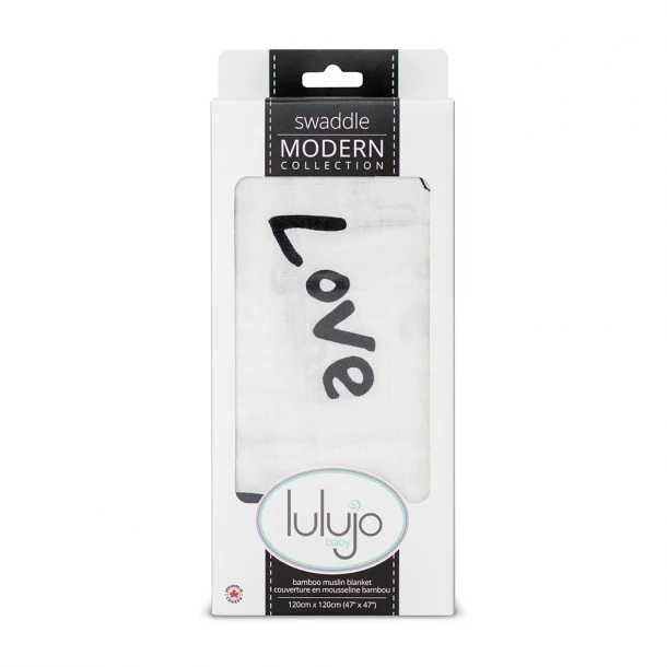 Μουσελίνα Bamboo-Βαμβακερή 120x120εκ. Πολλαπλών Χρήσεων Love Swaddling Lulujo LJ114