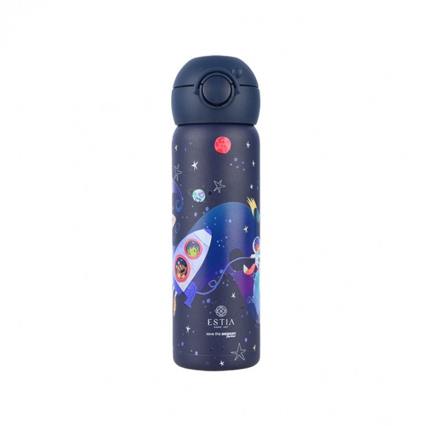 Θερμός Παιδικό Ανοξείδωτο Με Καλαμάκι Solar Jump 500ml-7,9x6,6x20,3εκ. Save The Aegean Estia 01-33118