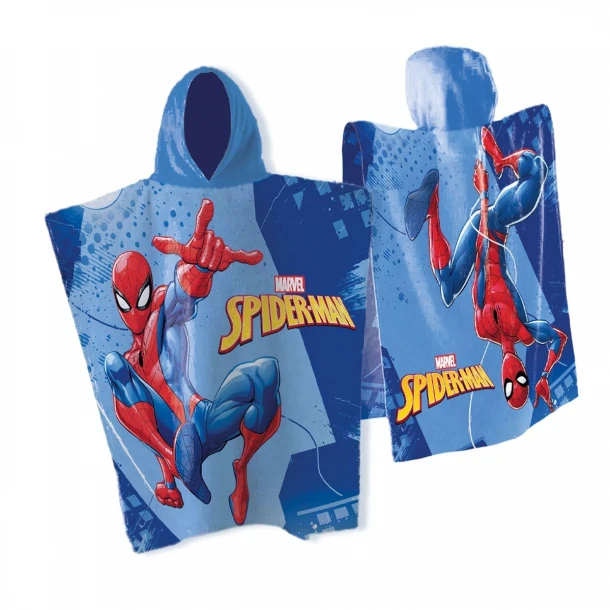 Πόντσο Quick Dry Microfiber 50x100εκ. Marvel Spiderman 538 Sky Blue Dimcol