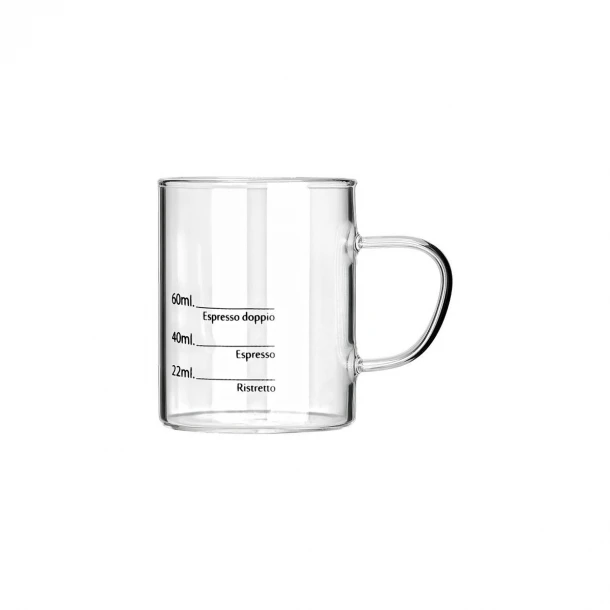 Κούπα Γυάλινη Με Δοσομετρητή Για Καφέ 100ml-5,8x8x6,9εκ. Estia 07-35365