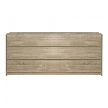 Συρταριέρα Kuanger pakoworld mdf σε φυσική απόχρωση 120x40x70εκ