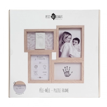 Κορνίζα Ξύλινη 4 Θέσεων Ivy Grey 36,8x2,5x36,8εκ. Petit Artichaut PA2006