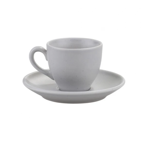 Σετ Φλυτζάνια Καφέ 6τμχ Πορσελάνης Grey Matte Moderna Kutahya 100ml KXCT720159