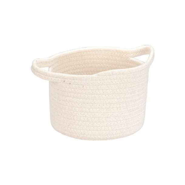 Καλάθι Κρεμαστό Polyester Λευκό 20x20x15εκ. Blanca Estia 02-29609