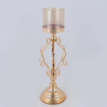 Κηροπήγιο Μεταλλικό Χρυσό 15x36εκ. ESTHETI 752-24094