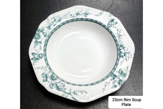 Πιάτο Βαθύ Πορσελάνης 23εκ. Tiffany Green Oriana Ferelli PR24324G02