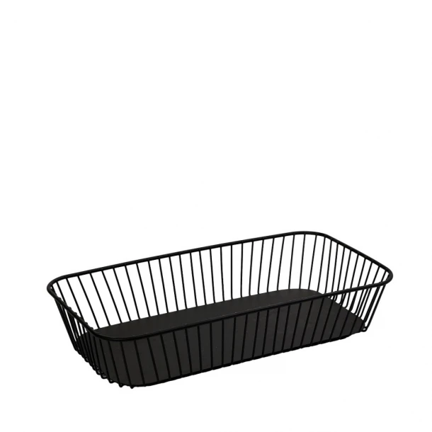 Καλάθι Μεταλλικό Ορθογώνιο Μαύρο 32,5x17,6x6,5εκ. ESPIEL HOT1010