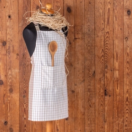 Ποδιά Κουζίνας Βαμβακερή 60x75εκ. Pepper Check Saumon Melinen 20000916