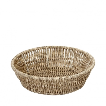 Ψωμιέρα Ψάθινη Μπεζ ESPIEL 25x25x7εκ. KOD104